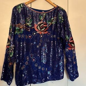 Stunning vintage sequin/beaded top!